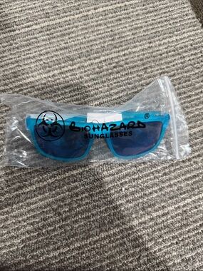 Biohazard Blue Women's Sunglasses - Bold Aqua Frame